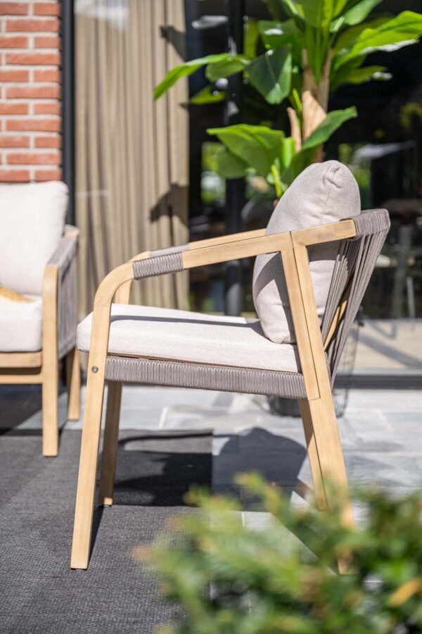 Santos Stuhl Akazie white wash / rope taupe / grey sand – Bild 6