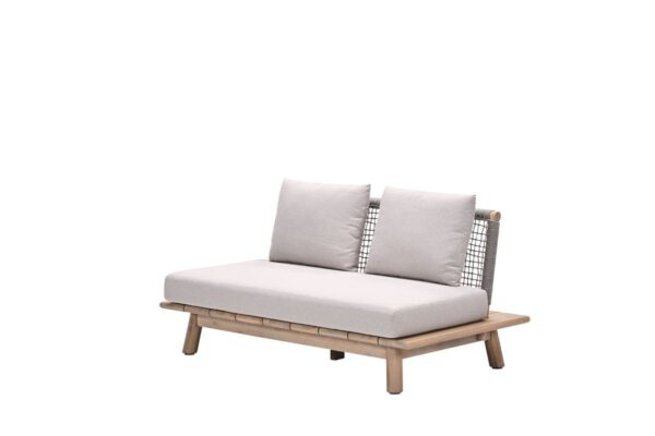 Lunar 2-Sitzer Bank Akazie white wash / rope taupe / grey sand – Bild 3