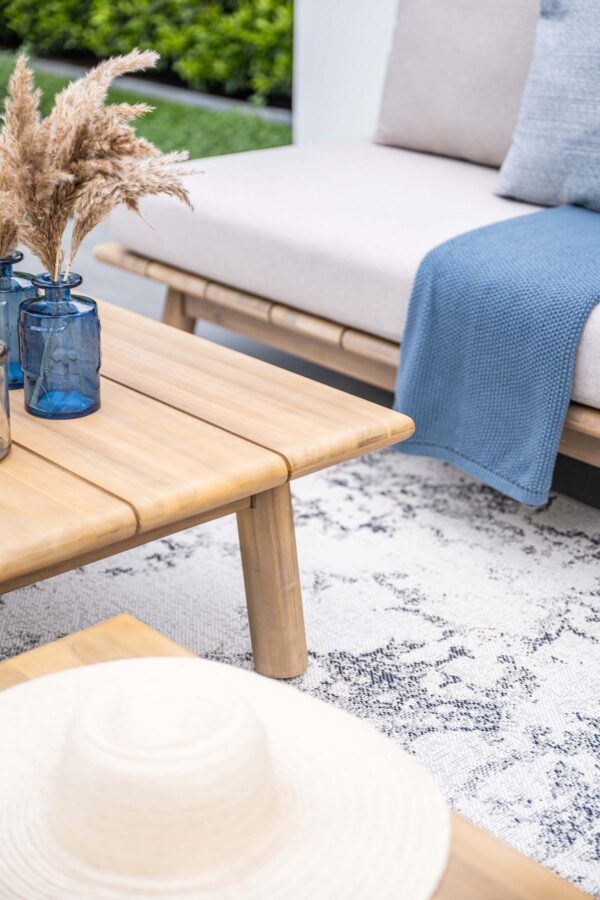 Lunar 2-Sitzer Bank Akazie white wash / rope taupe / grey sand – Bild 5