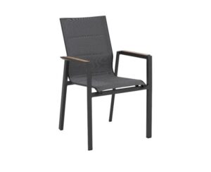 Denver Plus Stuhl anthrazit / HPL Holzdekor