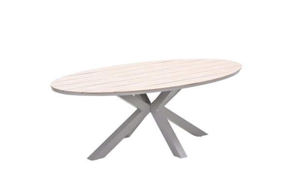 Edison Tisch 220 x 115 x 75 cm taupe / light teak Vironwood