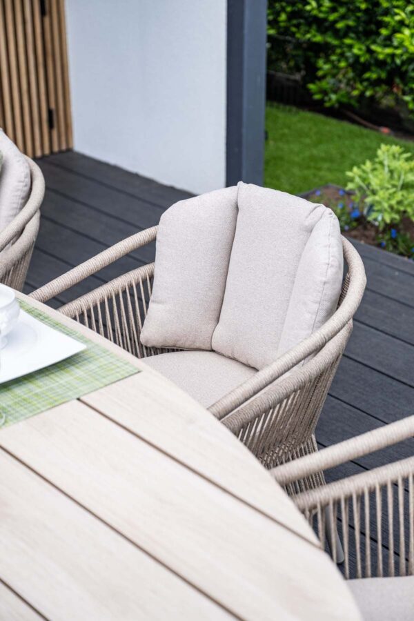 Edison Tisch 220 x 115 x 75 cm taupe / light teak Vironwood – Bild 6