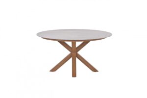Lowland Tisch Ø 150 x H75.5 cm light teak look / Centostone Napoli sand
