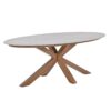 Scotland Tisch 230 x 115 x H76 cm light teak look / Centostone Napoli sand