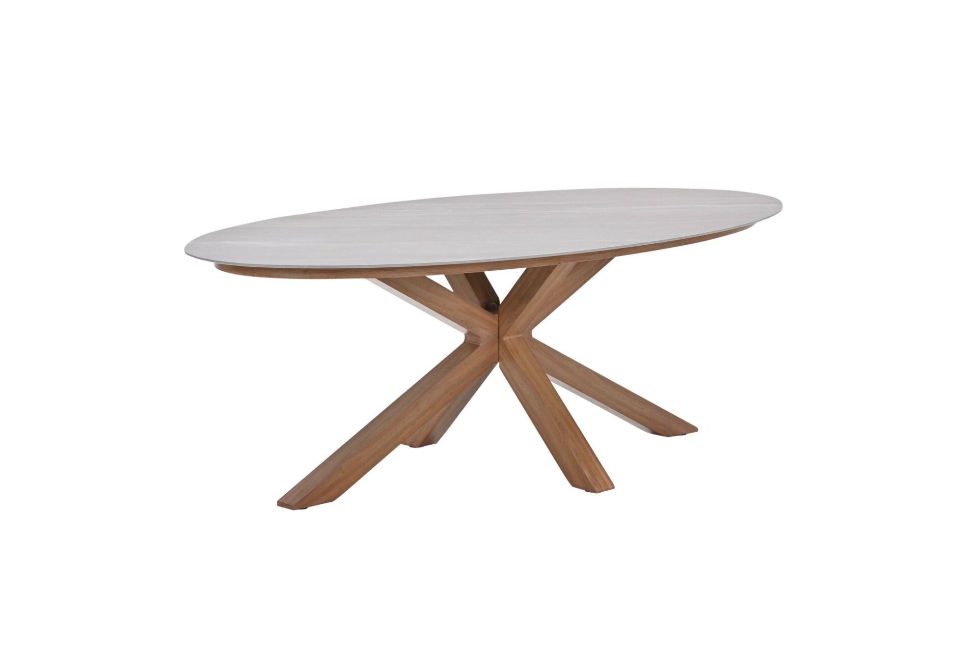 Scotland Tisch 230 x 115 x H76 cm light teak look / Centostone Napoli sand