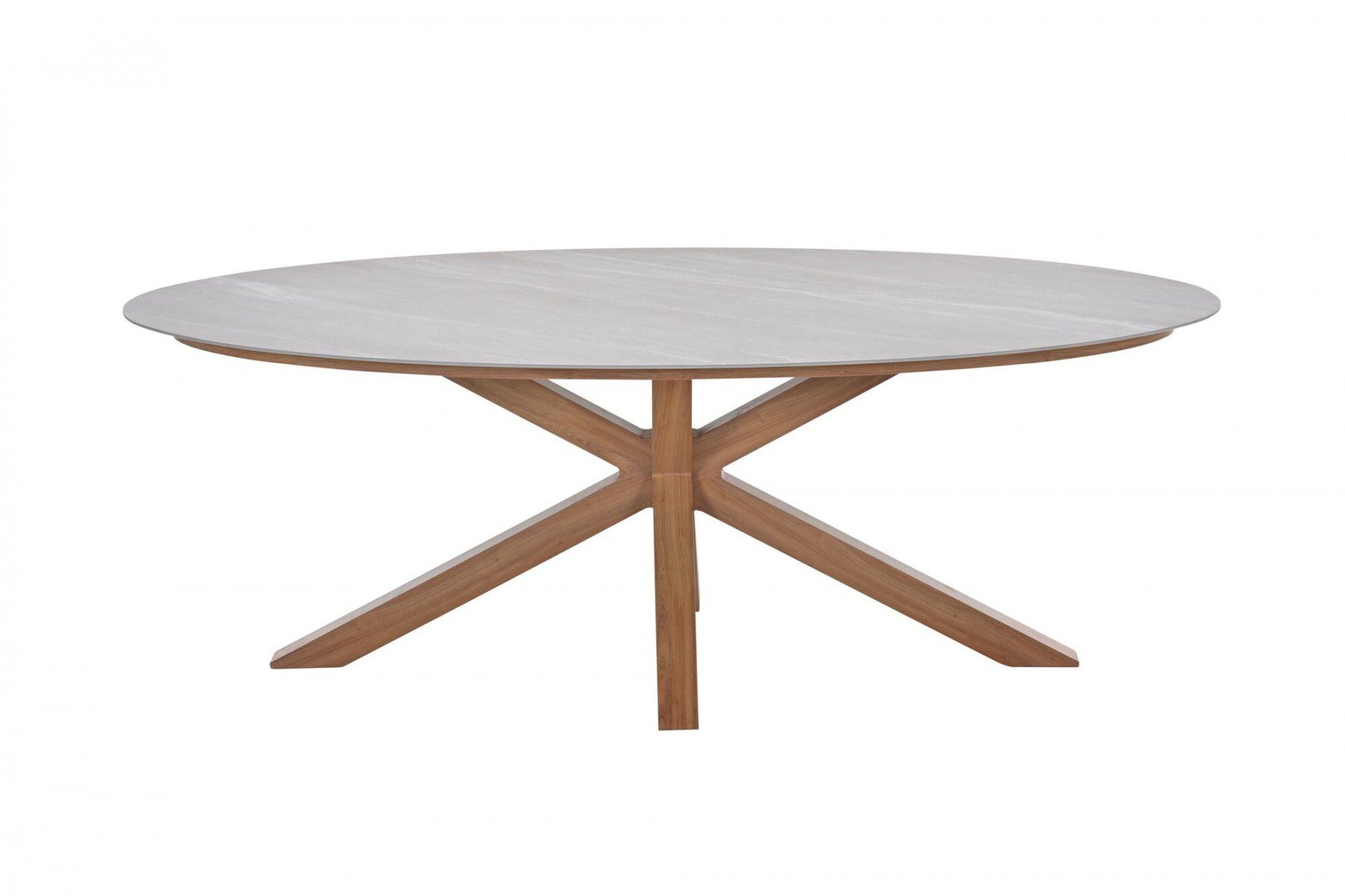 Scotland Tisch 230 x 115 x H76 cm light teak look / Centostone Napoli sand – Bild 3