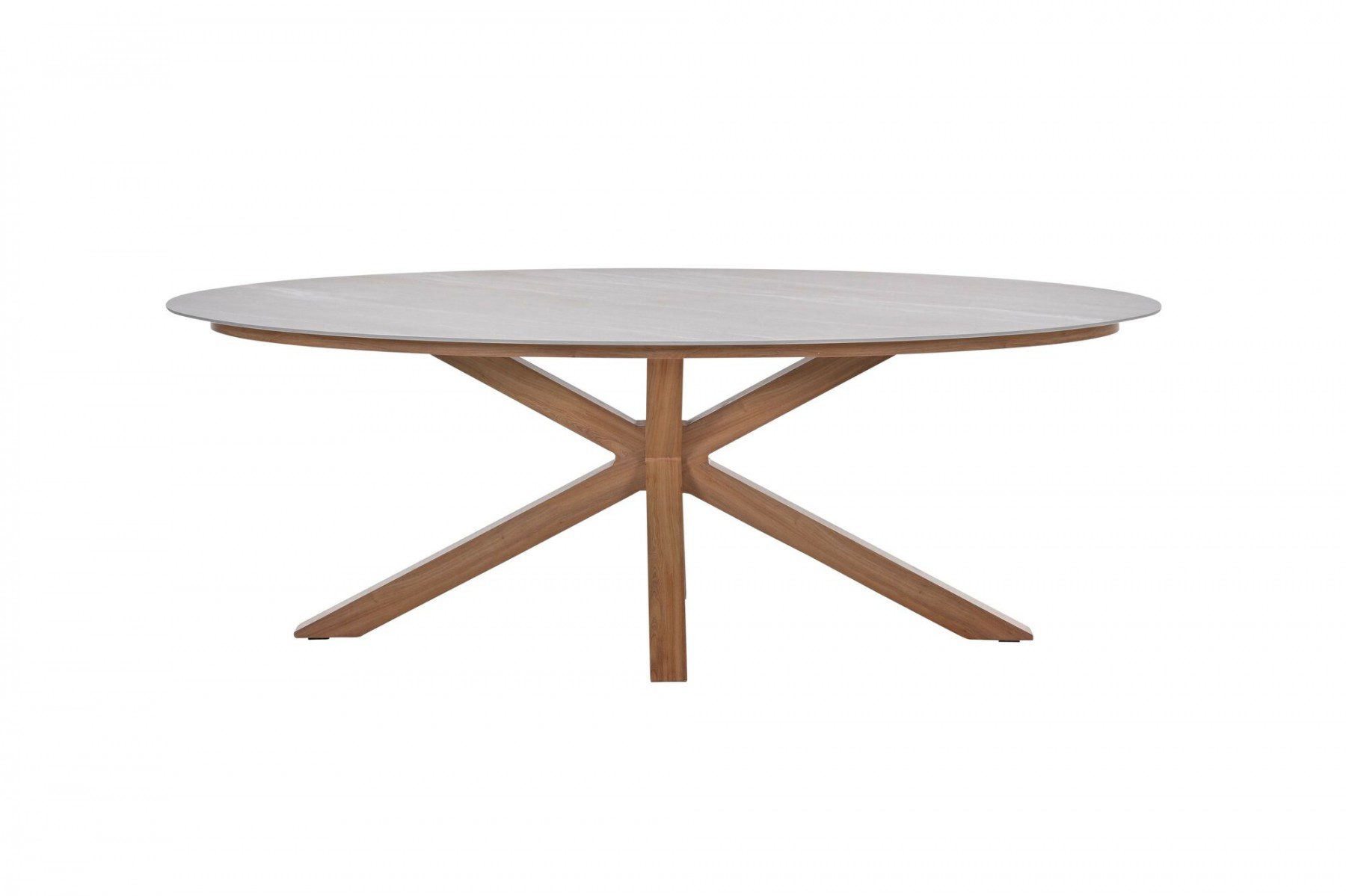 Scotland Tisch 230 x 115 x H76 cm light teak look / Centostone Napoli sand – Bild 4