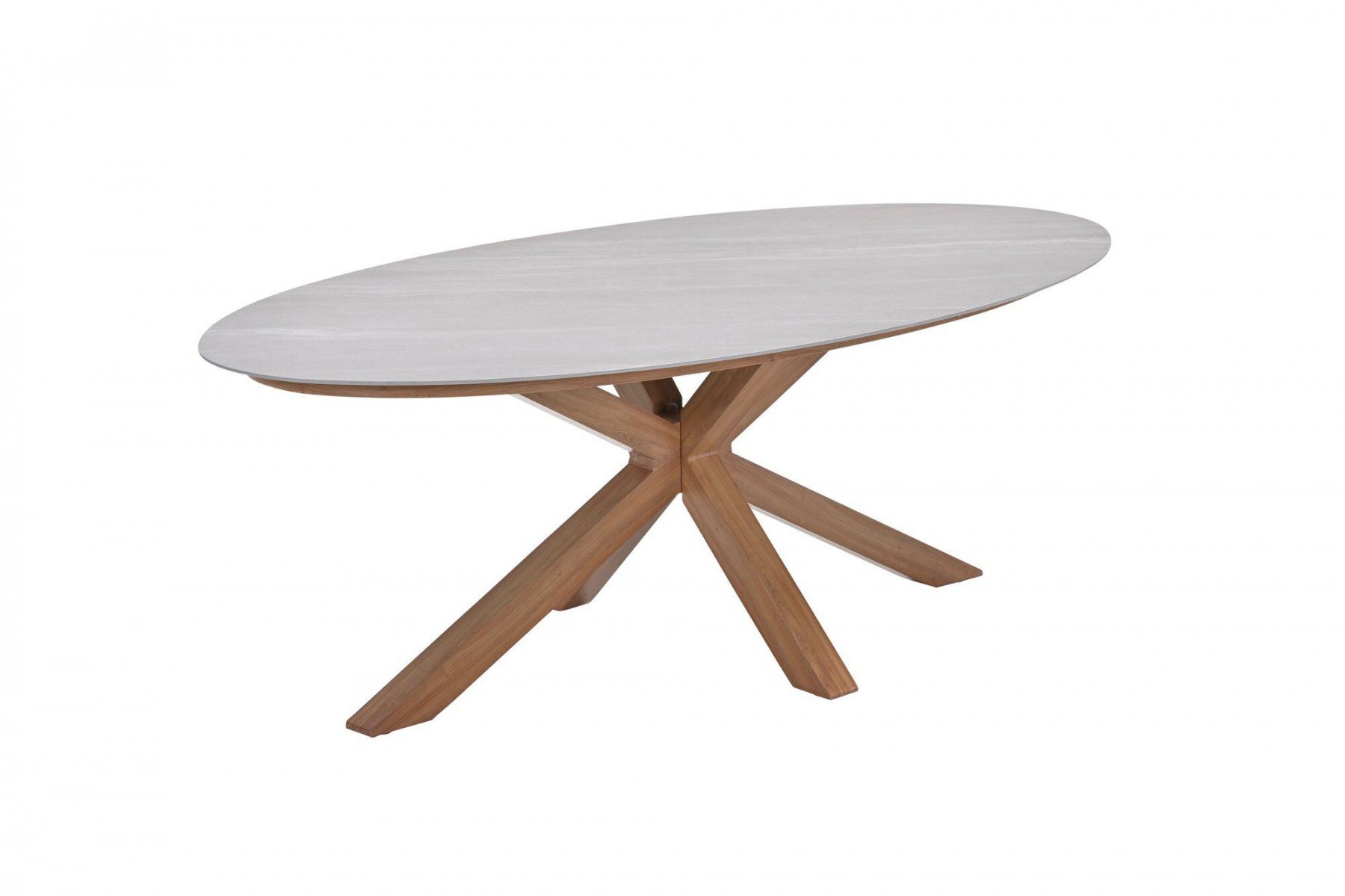 Scotland Tisch 230 x 115 x H76 cm light teak look / Centostone Napoli sand – Bild 5