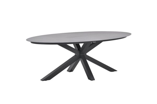 Scotland Tisch 230 x 115 x H76 cm carbon black / Centostone Napoli grey