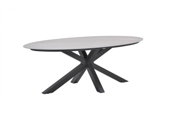 Scotland Tisch 230 x 115 x H76 cm carbon black / Centostone Napoli sand