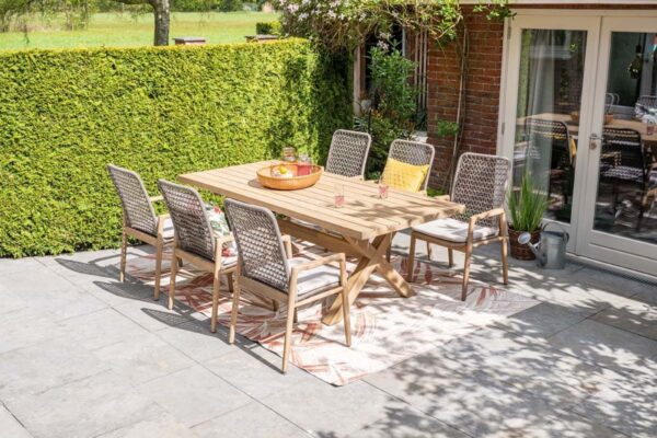 Urania Tisch 220 x 100 x H76 cm Akazie white wash – Bild 4