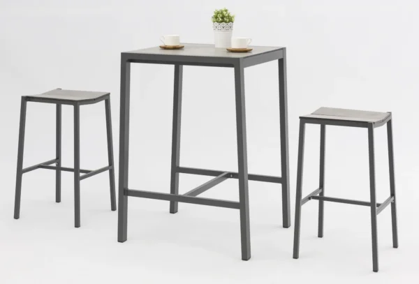 Barista Bartisch 70 x 70 x H108 cm anthrazit / HPL City-Q – Bild 2