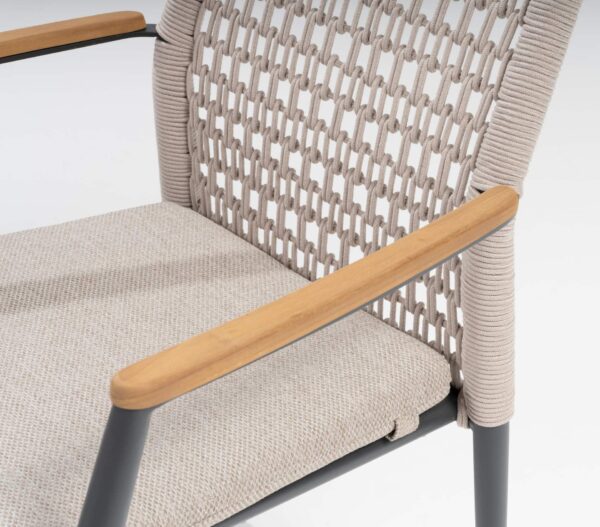 Grenada Stuhl anthrazit / beige – Bild 3