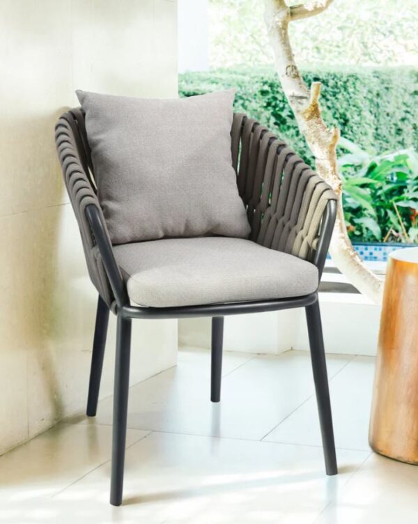 Nizza Stuhl anthrazit / taupe – Bild 3