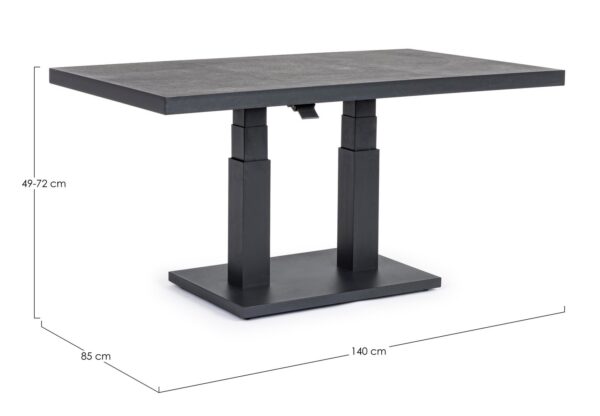 Truman Tisch 140 x 85 x 49/72 cm anthrazit – Bild 20