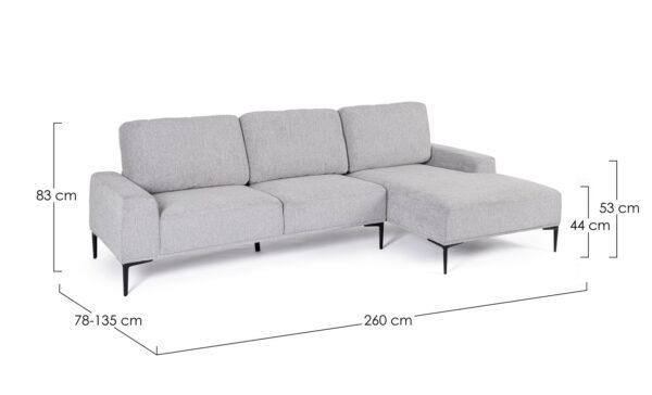 WASHINGTON 3-Sitzer Sofa hellgrau – Bild 10