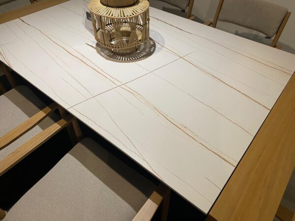 Austin Richmond Tischgruppe light teak look / sand – Bild 8
