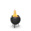 MOON 45 all black Feuerkorb mit niedrigem Fuß