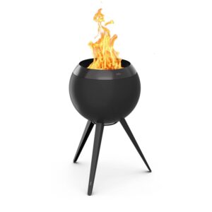 MOON 45 all black Feuerkorb mit hohem Fuß