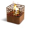 CUBE Feuerkorb Cortenstahl