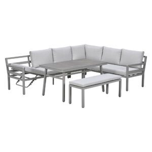 Corsica Lounge taupe / valley sand / grey slate look ceramic glass