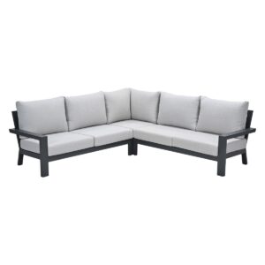 Geneva Lounge carbon black / valley sand
