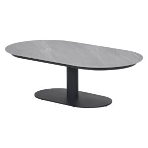 Nice Tisch 130 x 70 x H40 cm carbon black / Centostone Napoli sand