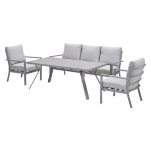 Sergio Lounge Dining Set taupe / valley sand