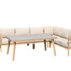 Carrara Lounge light teak look / gobi sand