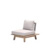 Lunar Lounge Stuhl Akazie white wash / rope grey / grey sand