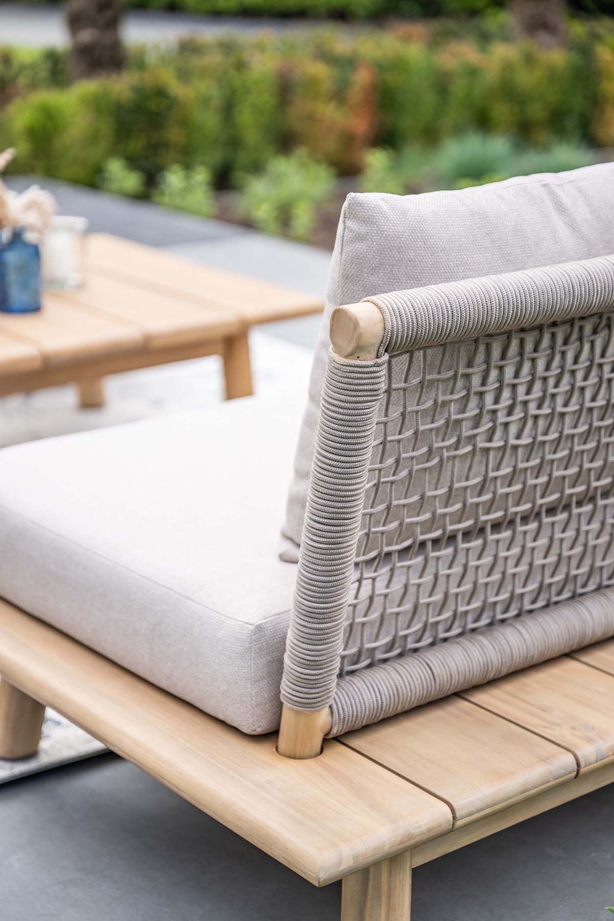 Lunar Lounge Stuhl Akazie white wash / rope grey / grey sand – Bild 6
