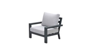 Geneva Lounge Stuhl carbon black / valley sand