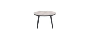 Margriet Tisch Ø 70 × H45 cm carbon black / light teak Vironwood