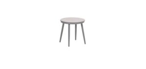 Margriet Beistelltisch Ø 50 × H48 cm taupe / light teak Vironwood
