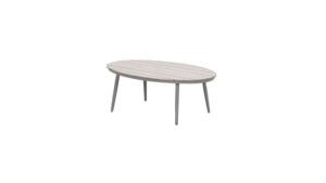 Margriet Tisch oval 120 x 75 x H45 cm taupe / light teak Vironwood