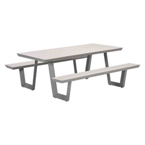 Bell Picknick Set 200 x 178 x H75 cm taupe / light teak Vironwood