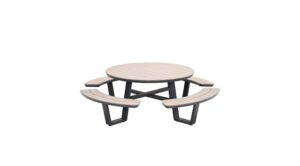 Bell Picknick Set Ø 148 x H75 cm carbon black / light teak Vironwood