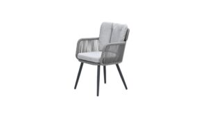 Linares XL Dining Stuhl carbon black / rope grey sand / valley sand