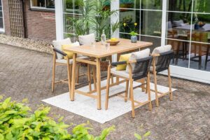 Monti Barset light teaklook / rope lava schwarz / gobi sand