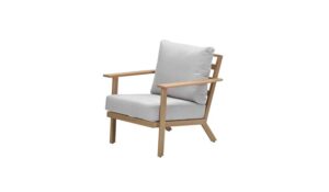 Chicago Lounge Stuhl natural teak look / desert sand