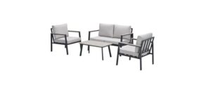 Ricca Lounge carbon black / desert sand / light teak Vironwood
