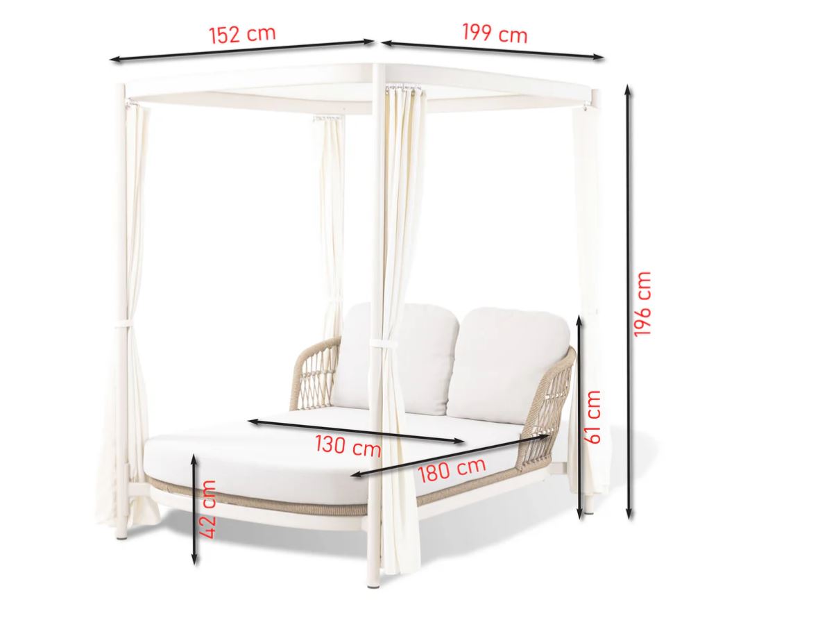Bari Daybed ivory / hellgrau – Bild 3