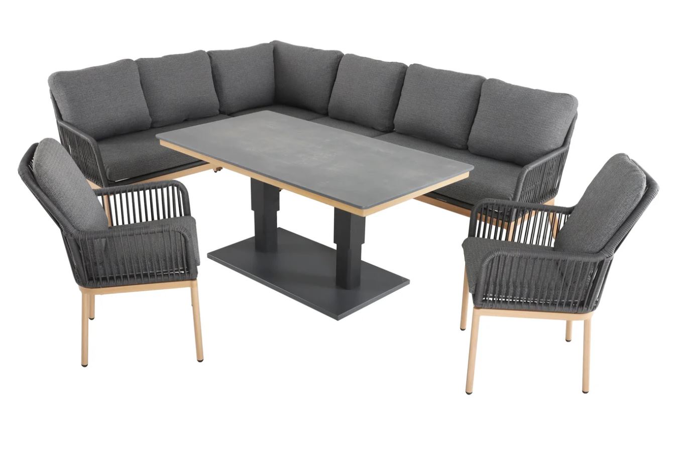 Peru Eckbankgruppe teak look / anthrazit – Bild 3