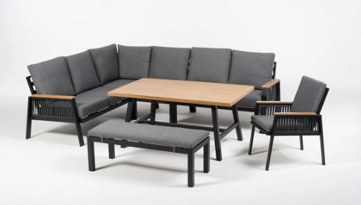 Fiore Eckbankgruppe schwarz / grau – Bild 3