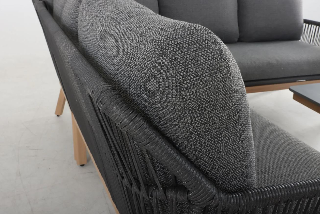 Peru Eckbankgruppe teak look / anthrazit – Bild 8