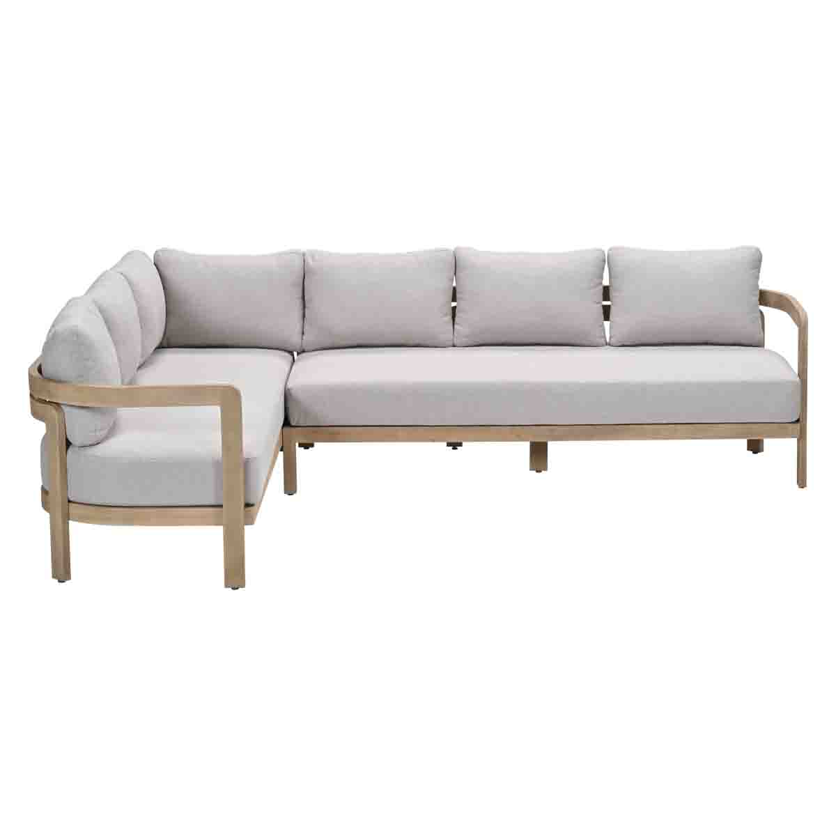 Ibiza Lounge Set links acacia white wash / grey sand – Bild 2