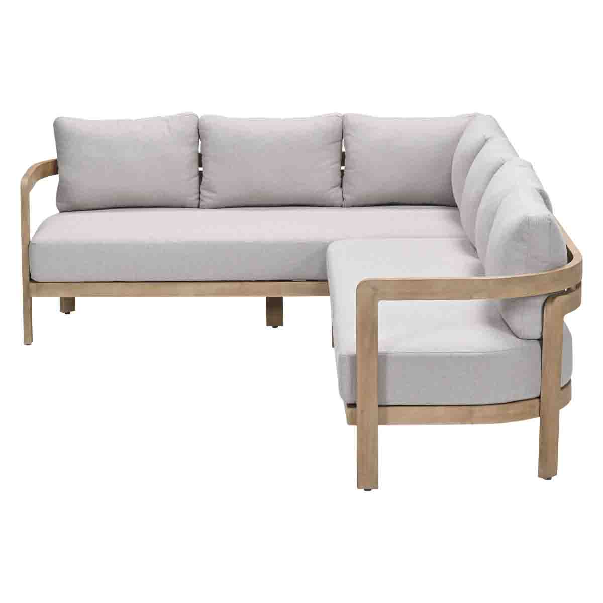 Ibiza Lounge Set links acacia white wash / grey sand – Bild 4