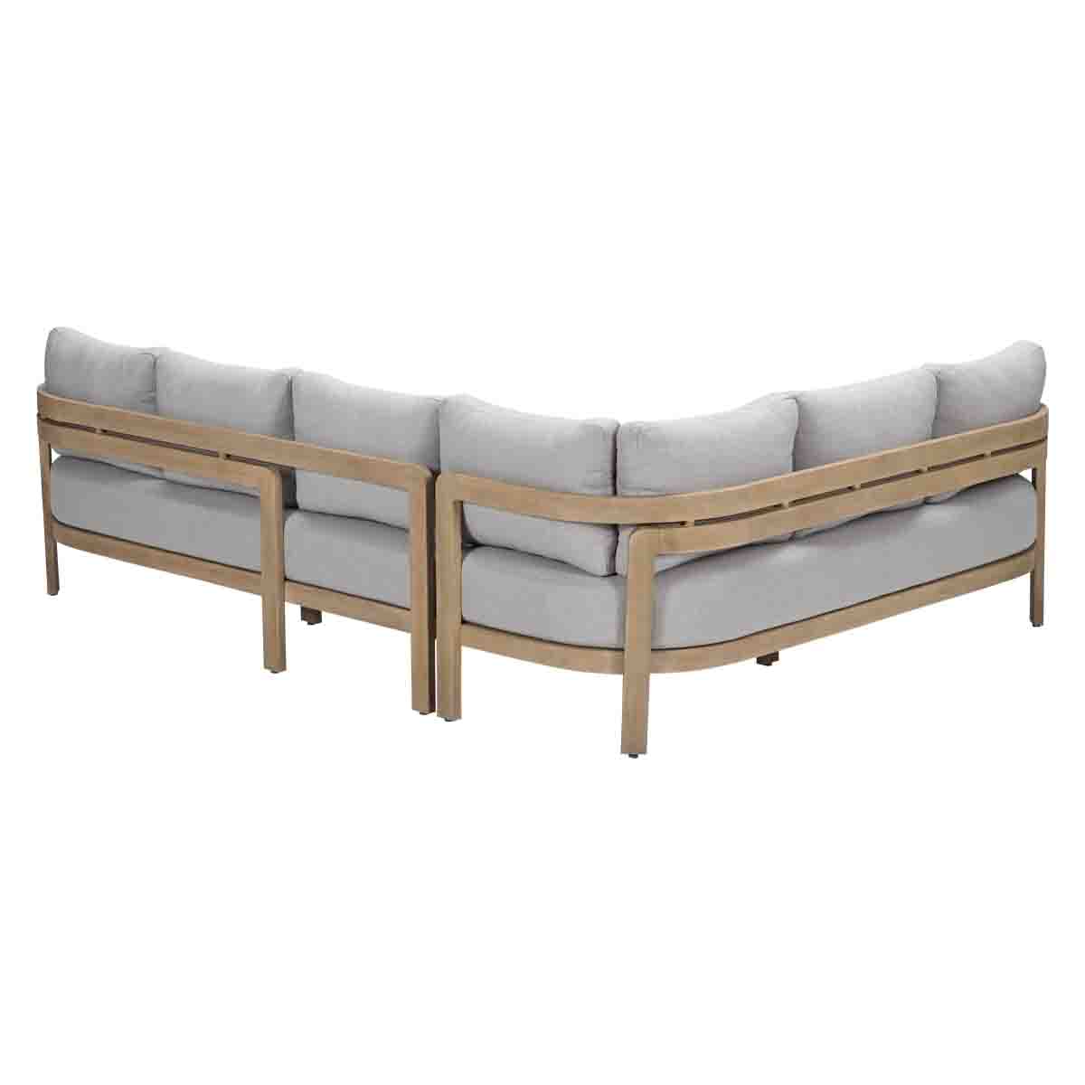 Ibiza Lounge Set links acacia white wash / grey sand – Bild 5