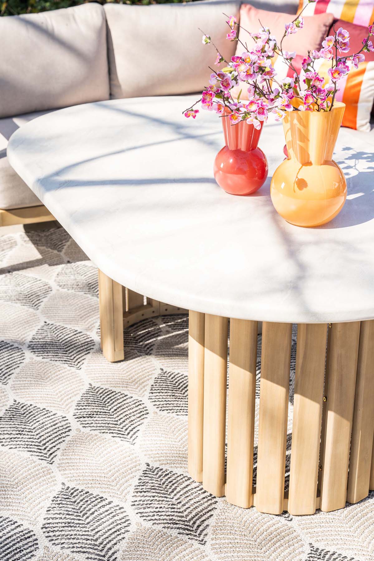 Ibiza Lounge Set links acacia white wash / grey sand – Bild 13