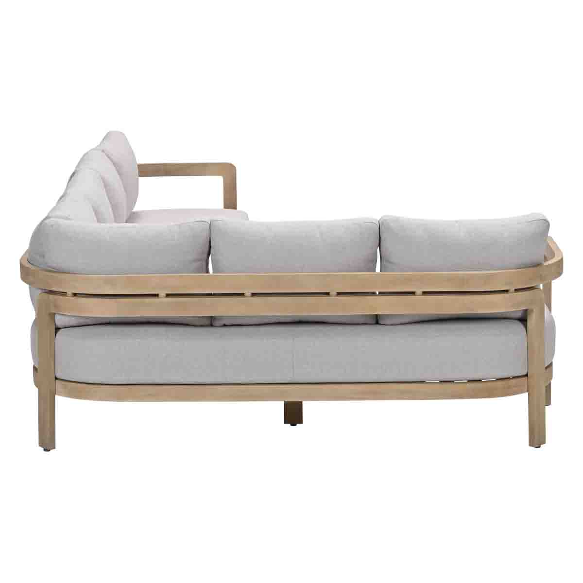 Ibiza Lounge Set links acacia white wash / grey sand – Bild 6